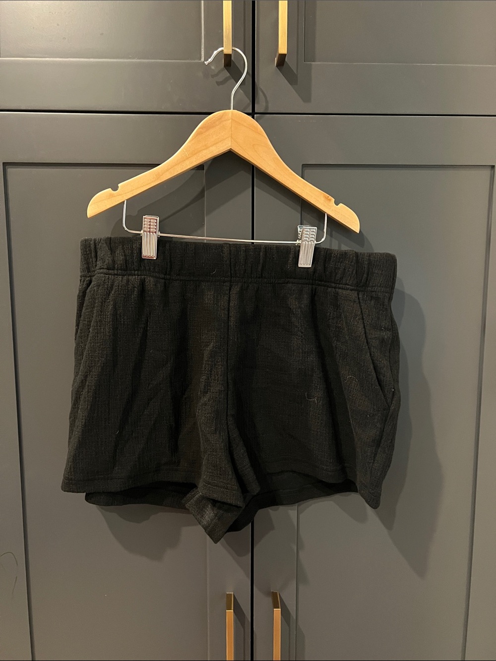 OAK + FORT Black Athletic Knit Shorts